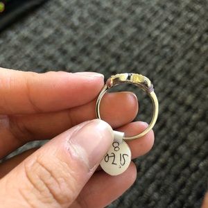 Silver infitive embellished ring